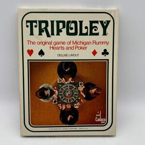 VINTAGE Tripoley Mat Only COMPLETE Cadaco 1969 Michigan Rummy Poker No 111